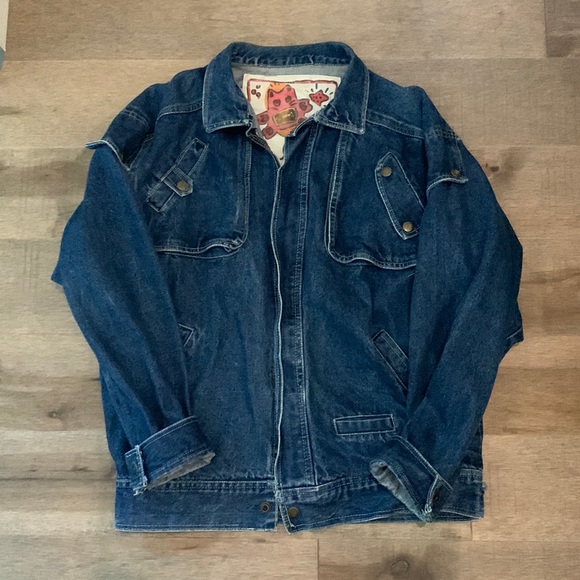 IBS Club Jackets & Blazers - Vintage TAKABO Co.,LTD  Dark Denim Jean Jacket L